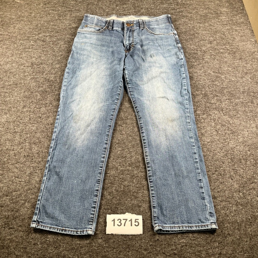 Lee Straight Leg Jeans Mens 31x28 Blue Good Medium Wash Denim Casual
